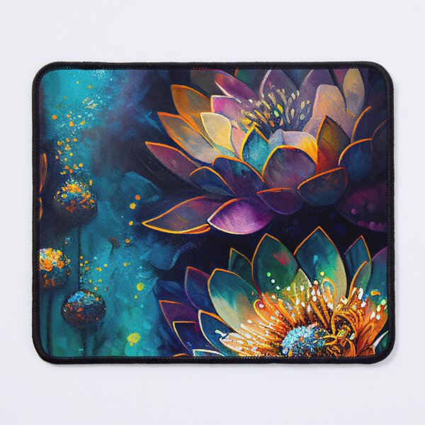 Item preview, A Fusion of Pointillism and Alcohol Ink Painting: Colorful Flowers in Mosaic designed and sold by Piotrek0001.
