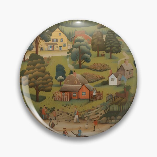 Item preview, Rural Retro Folklore Landscape designed and sold by SingularityGeek.