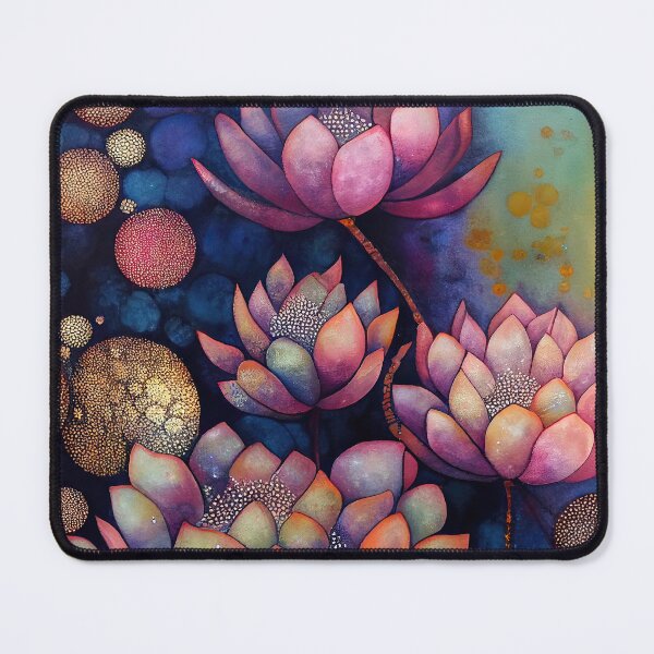Item preview, A Fusion of Pointillism and Alcohol Ink Painting: Colorful Flowers in Mosaic designed and sold by Piotrek0001.