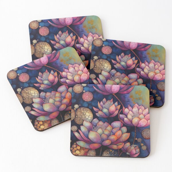Item preview, A Fusion of Pointillism and Alcohol Ink Painting: Colorful Flowers in Mosaic designed and sold by Piotrek0001.