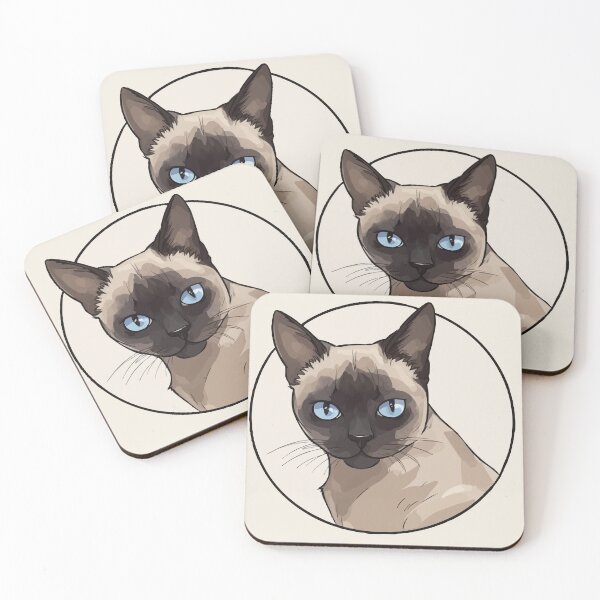 Item preview, Cute Saimese Cat Portrait designed and sold by TheLovelyPets.