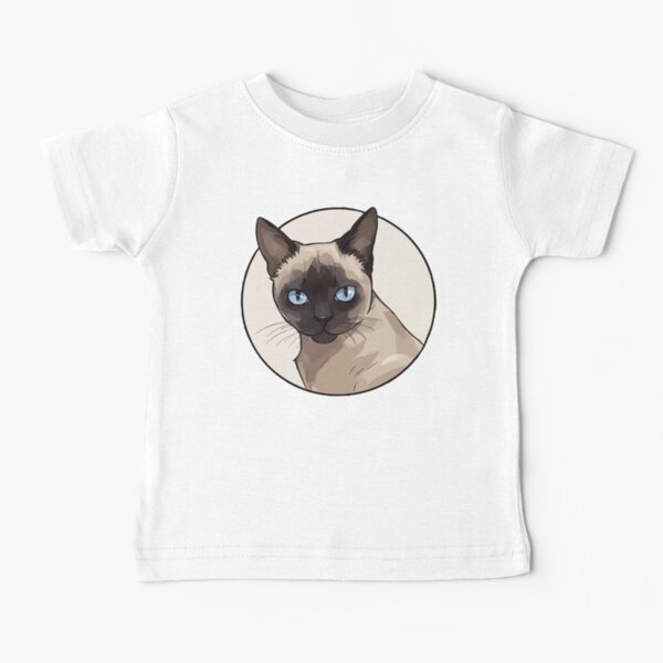 Item preview, Cute Saimese Cat Portrait designed and sold by TheLovelyPets.