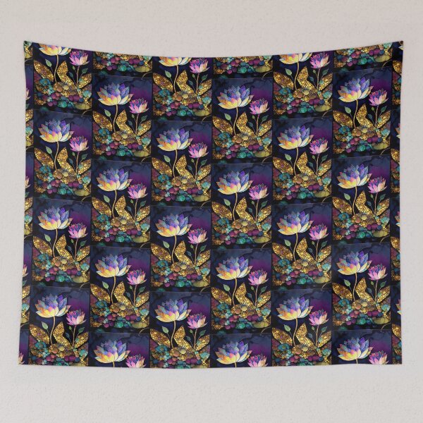 Item preview, A Fusion of Pointillism and Alcohol Ink Painting: Colorful Flowers in Mosaic designed and sold by Piotrek0001.