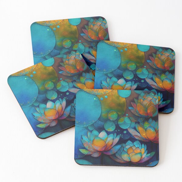 Item preview, A Fusion of Pointillism and Alcohol Ink Painting: Colorful Flowers in Mosaic designed and sold by Piotrek0001.