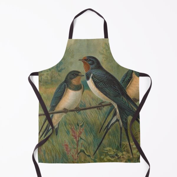 Item preview, Vintage Painting of Swalows - 1905 designed and sold by w-world-life-co.