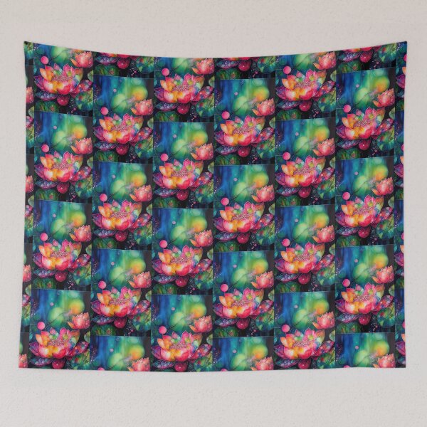 Item preview, A Fusion of Pointillism and Alcohol Ink Painting: Colorful Flowers in Mosaic designed and sold by Piotrek0001.