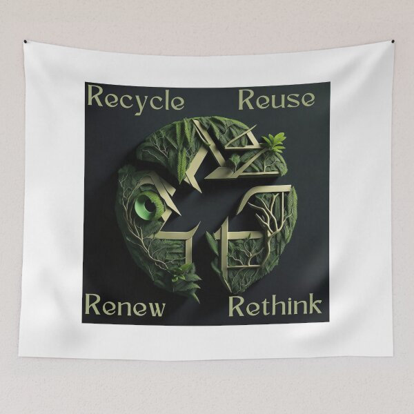 Item preview, Recycle Reuse Renew Rethink| Eco-Friendly| Sustainability designed and sold by RedArtG09.