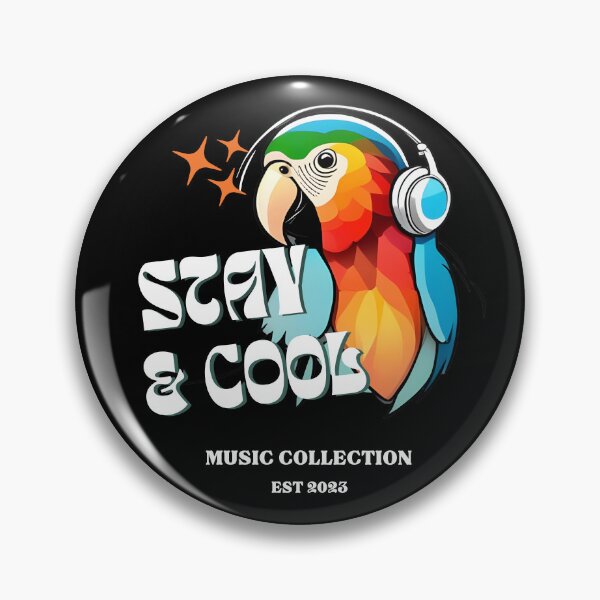Item preview, Stay Cool Cute Parrot with headphones listening Music . Because Music Rules!!! designed and sold by M-Infinite.