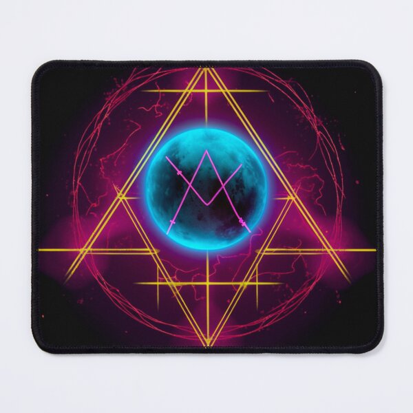 Item preview, neon mystical diagram over earth designed and sold by Bohabaz.