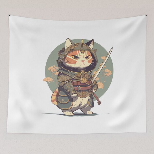 Artikelvorschau, Samurai-Katze edo entworfen und verkauft von Hrod-design.