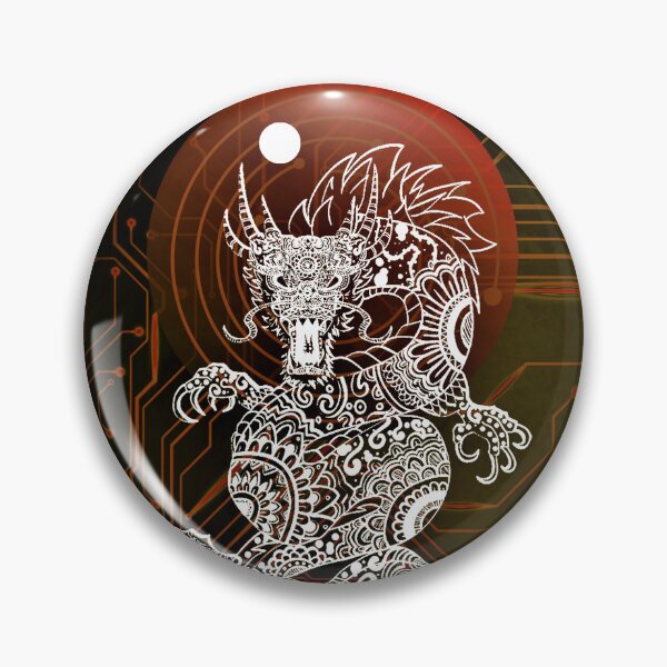 Item preview, White Dragon - Fantasy Space Dragon - Red Chinese Dragon designed and sold by The Red Nox.