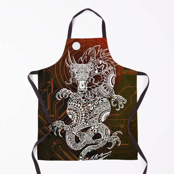 Item preview, White Dragon - Fantasy Space Dragon - Red Chinese Dragon designed and sold by The Red Nox.