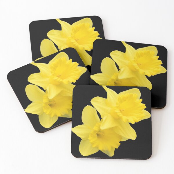 Item preview, Double the Daffodil - black background designed and sold by Louise-Mae.