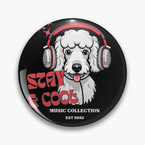 Item preview, Stay Cool Cute puppy poodle with headphones listening Music . Because Music Rules!!! designed and sold by M-Infinite.