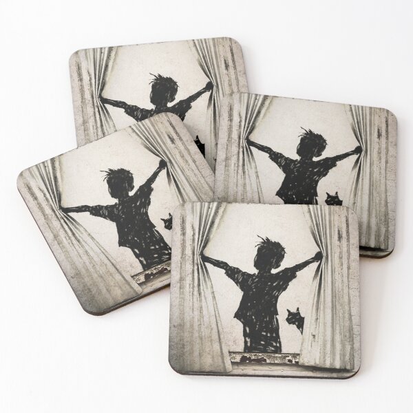 Item preview, Banksy Boy and his Cat in window designed and sold by pocketuni75.