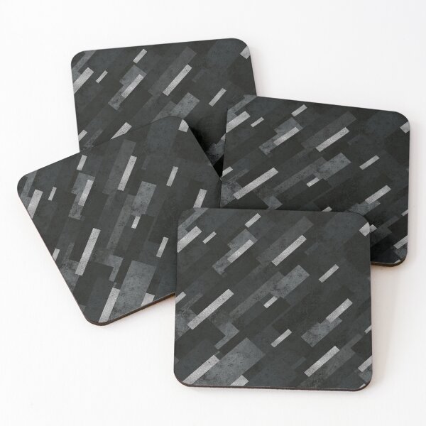 Item preview, Silver Rain - Black Geometric Abstract Pattern designed and sold by AmbienceArt.