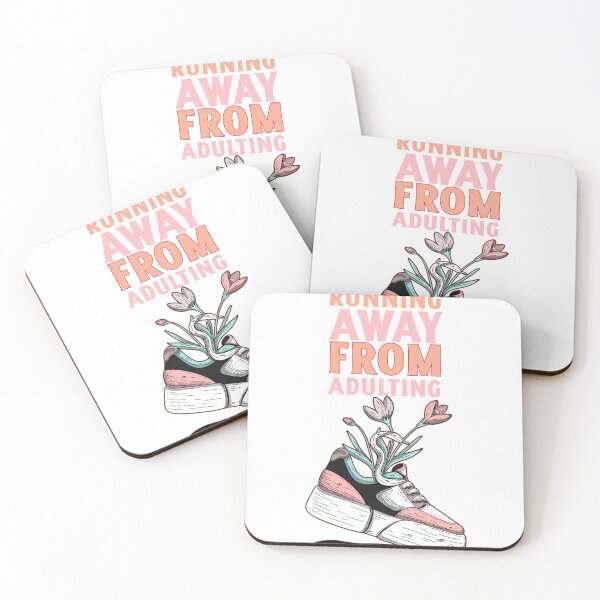 Item preview, Running Away from Adulting Flower Sneakers - Whimsical Floral Footwear for Carefree Souls designed and sold by ElLocoMus.