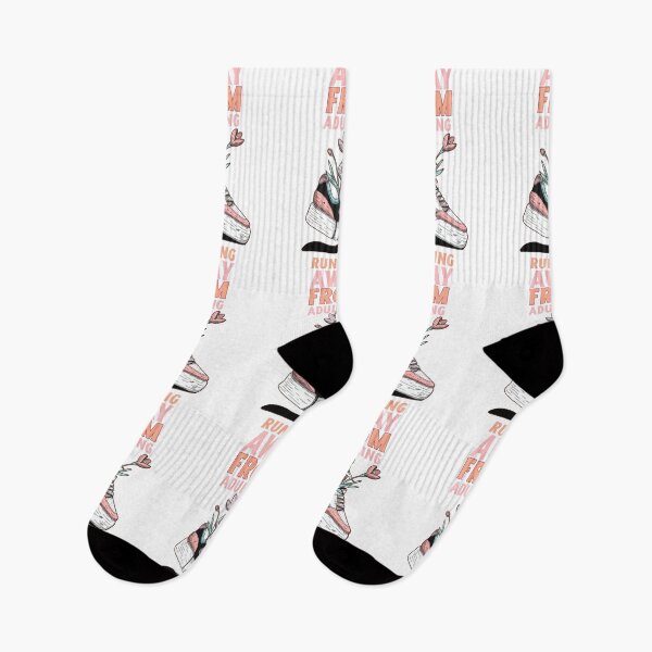 Item preview, Running Away from Adulting Flower Sneakers - Whimsical Floral Footwear for Carefree Souls designed and sold by ElLocoMus.