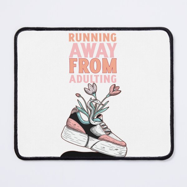 Item preview, Running Away from Adulting Flower Sneakers - Whimsical Floral Footwear for Carefree Souls designed and sold by ElLocoMus.