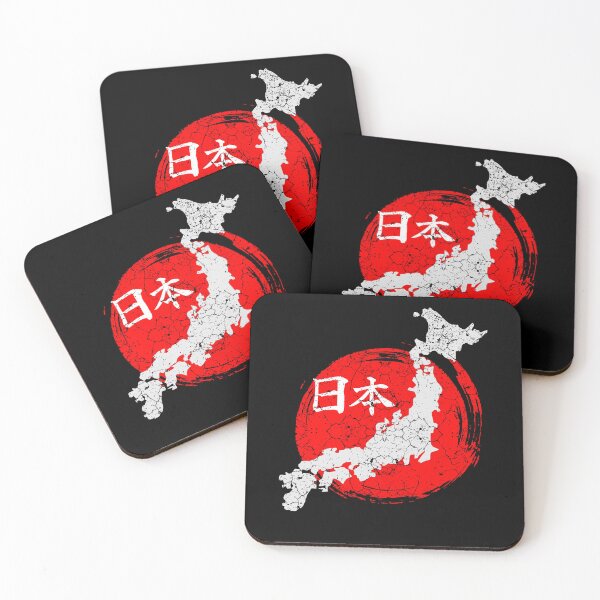 Item preview, Japanese flag and map with characters designed and sold by Mila1946.