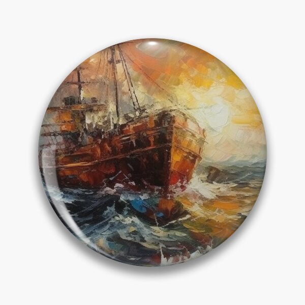 Item preview, A Nostalgic Oil Painting of an Old Ship  designed and sold by abatkok.