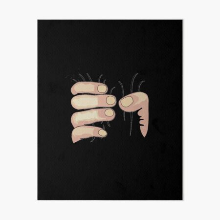 Raised fist, drawing of hand with indian ink Art Board Print for Sale by  Alheix