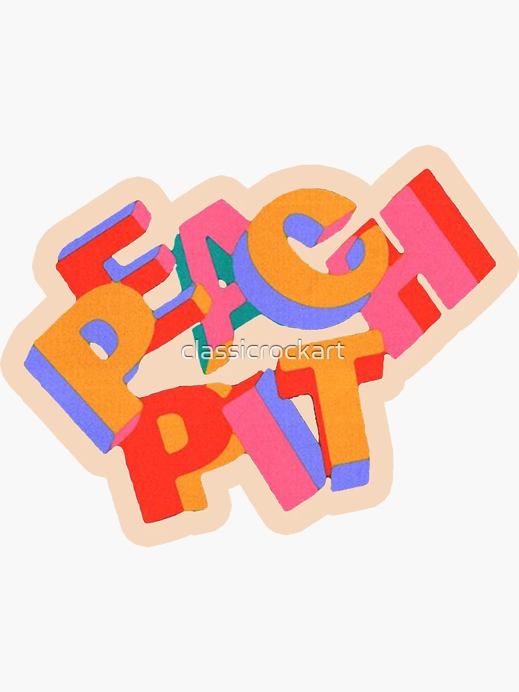 Peach Pit Pop band Logo Sticker for Sale by classicrockart