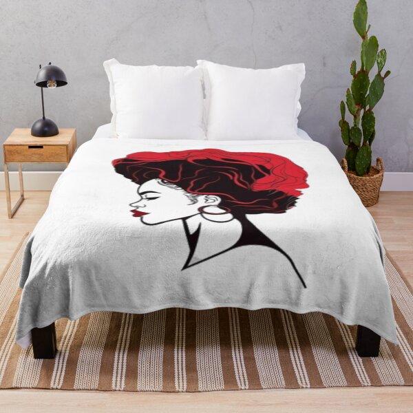 Item preview, Juneteenth Black Women Art - Sleek and Stylized Squiggly Lines in Red and White designed and sold by CRAZY&ART.