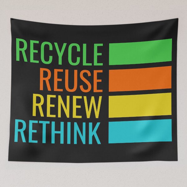 Item preview, Recycle reuse renew rethink colors designed and sold by somi3art.