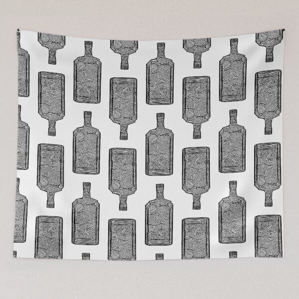 Item preview, Linoprint bottles designed and sold by M. Stringer.