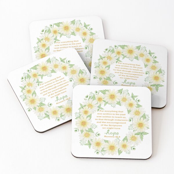 Item preview, Romans 15:4 - For everything that was written in the past was written to teach us, so that through endurance and the encouragement of the Scriptures we might have hope. designed and sold by FlutterByH.