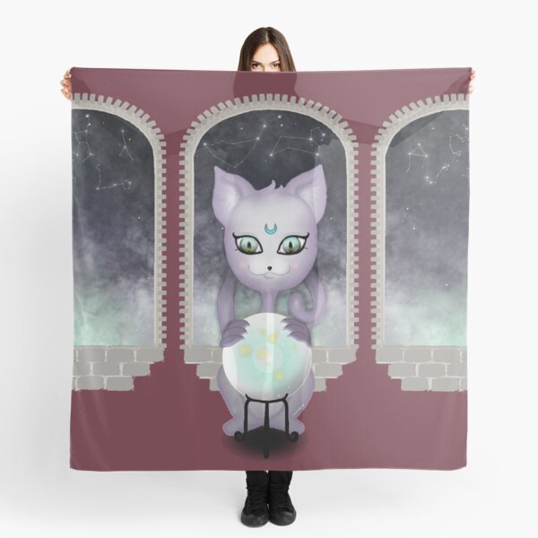 Mystic Miku | Crystal Ball & Zodiac | Wine Red Scarf
