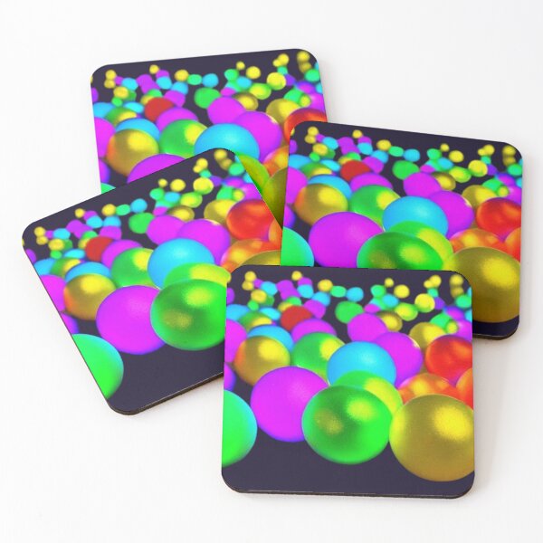 Item preview, abstraction-colored balls scattered on a colorless board  designed and sold by JaroDesign2023.