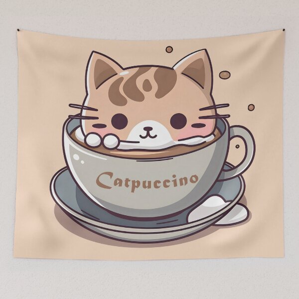 Item preview, Coffee Cat Catpuccino cat cappuccino designed and sold by Artyselley.