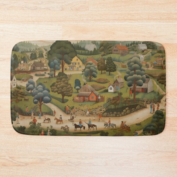 Item preview, Rural Retro Folklore Landscape designed and sold by SingularityGeek.