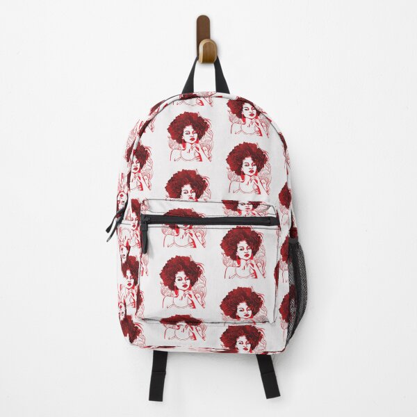 Item preview, Juneteenth Black Women Art - Sleek and Stylized Squiggly Lines in Red and White designed and sold by CRAZY&ART.