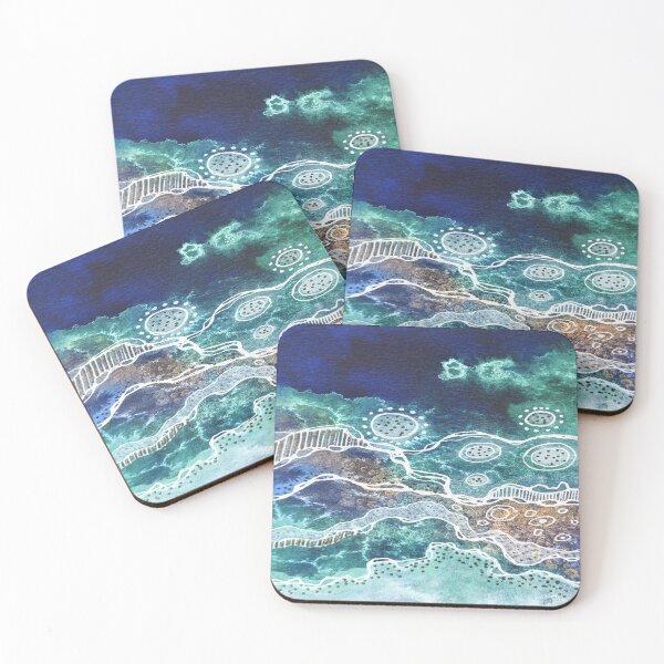 Item preview, Painted Blue Watercolor Abstract Ocean designed and sold by heartsake.