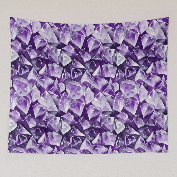 Item preview, Seamless Amethyst Pattern, Watercolor designed and sold by Girly-Universe.