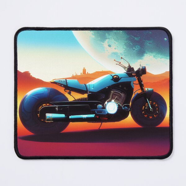 Item preview, Motocicleta futurista en el desierto designed and sold by forgottenfuture.