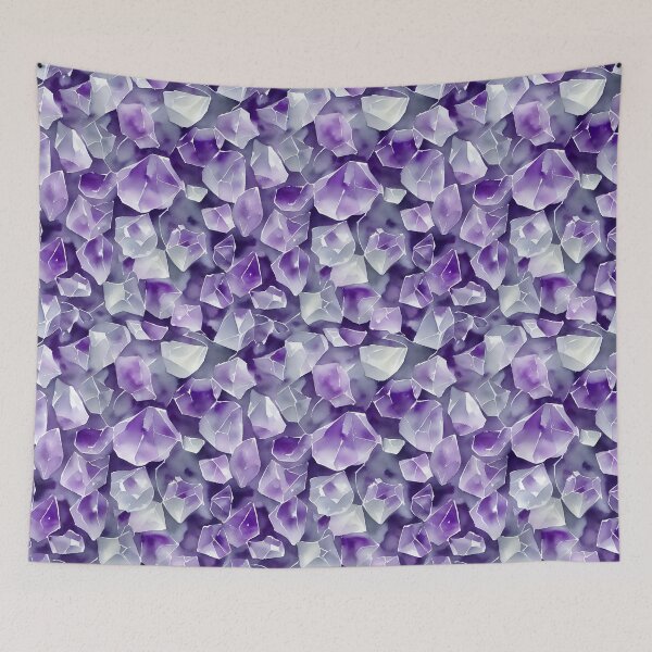 Item preview, Seamless Amethyst Pattern, Lilac Watercolor designed and sold by Girly-Universe.