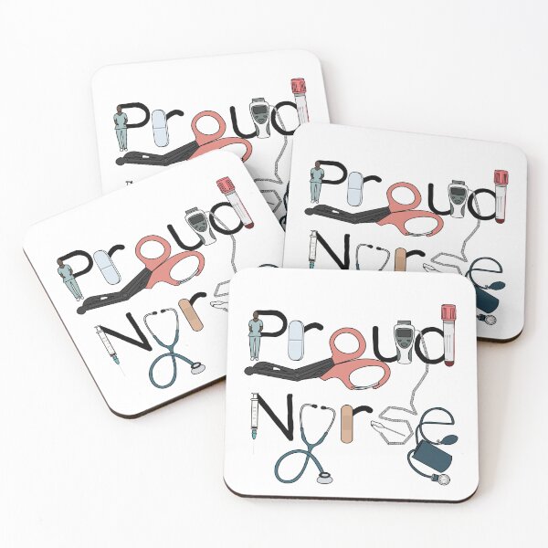 Item preview, Proud Nurse typographic design version 1 designed and sold by toadwithbooks.