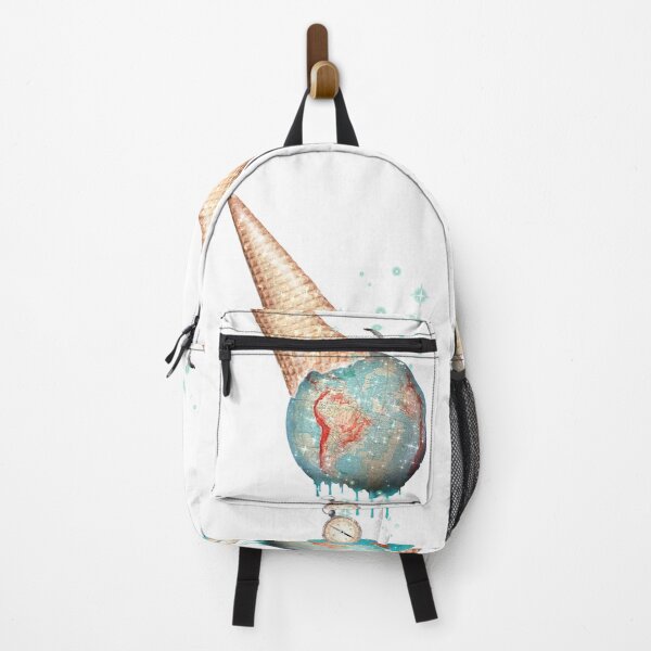 Item preview, Blue Vintage Earth Planet Ice Cream Melting Ship Compass designed and sold by Jolly-Yosei.
