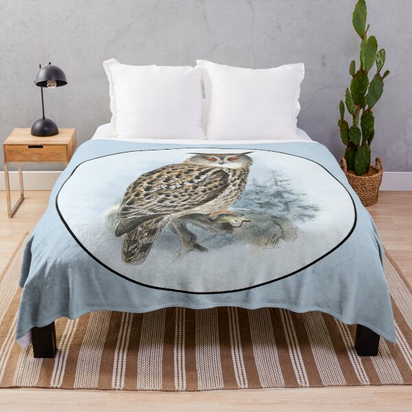 Item preview, Eagle owl in wintry landscape. designed and sold by Luggnagg.