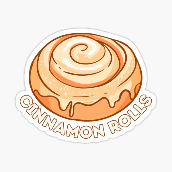 Cinnamon Bun / Cinnamon Roll with Icing Sticker