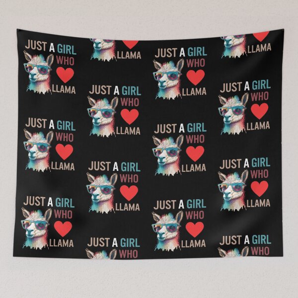 Item preview, Just A Girl Who Loves Llama designed and sold by LlamaLoversShop.