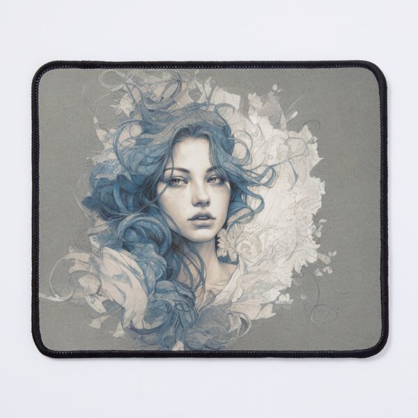 Item preview, Girl with Blue Hair designed and sold by Splargo Digital Prints.