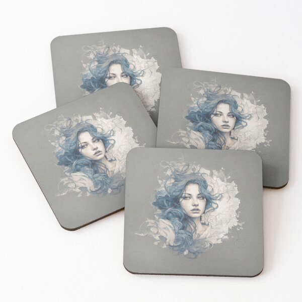 Item preview, Girl with Blue Hair designed and sold by Splargo Digital Prints.