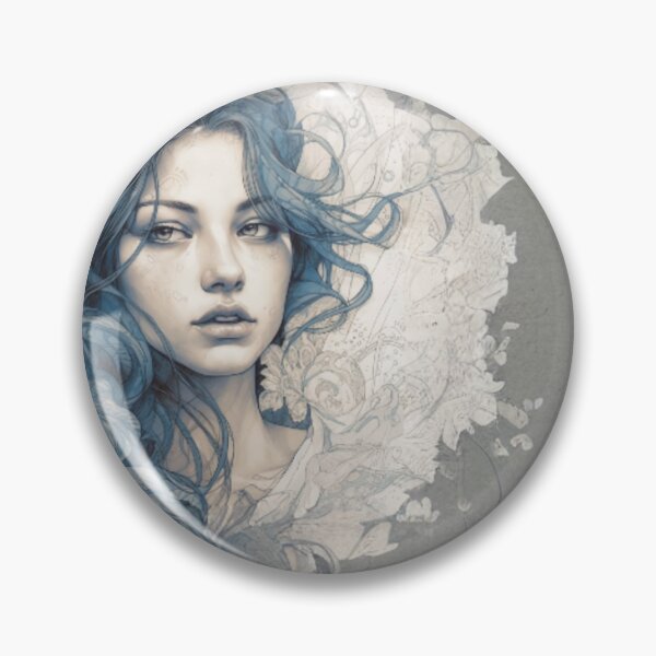 Item preview, Girl with Blue Hair designed and sold by Splargo Digital Prints.