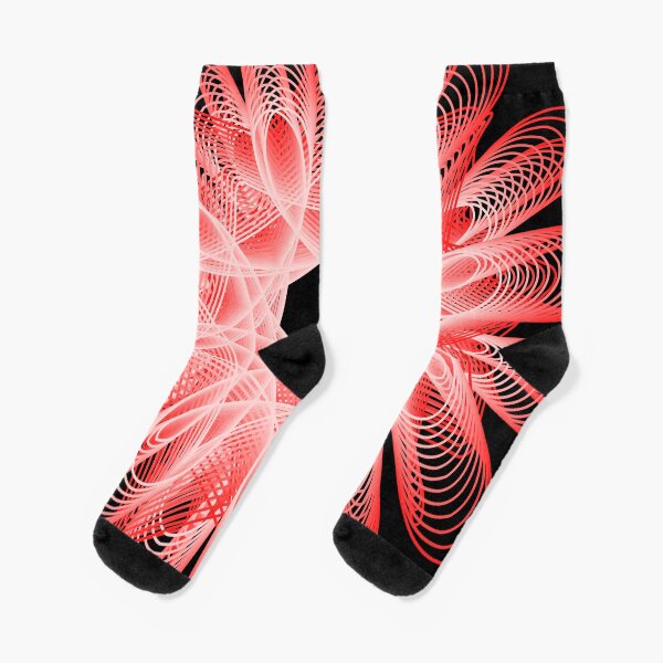 Abstract Spiral Fantasy 3 Socks