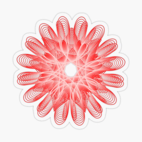 Abstract Spiral Fantasy 3 Transparent Sticker